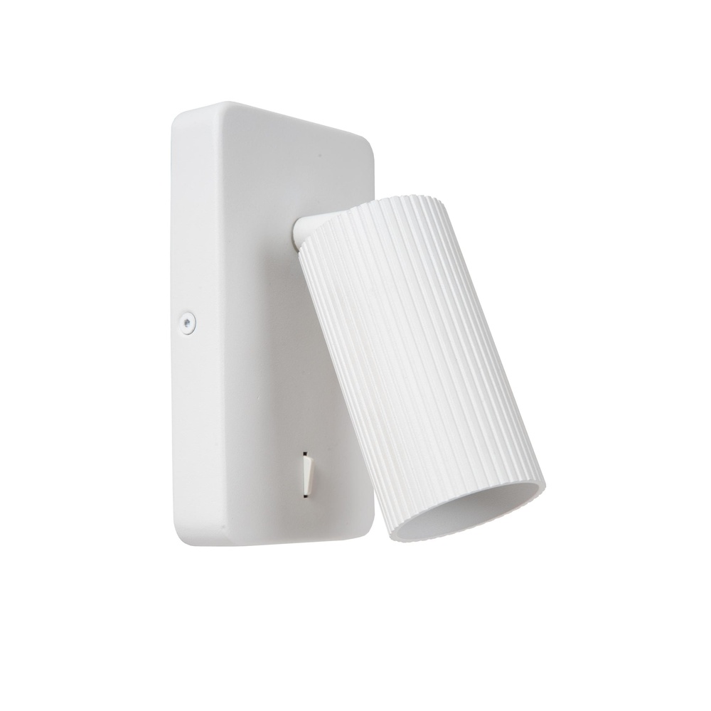 Lucide BedlampClubs wit met schakelaar - 09239/11/31